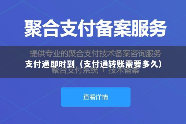 支付通即时到(支付通转账需要多久)